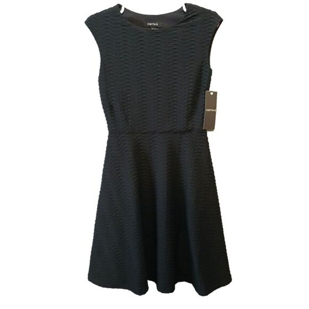 Womens‎ Chetta B Tiger Pattern Mini Dress Evening Sleeveless Black Size 4